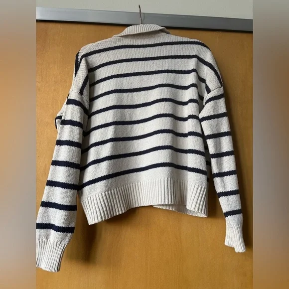 Madewell Dedham Stripe Polo Sweater in Medium - Picture 9 of 11